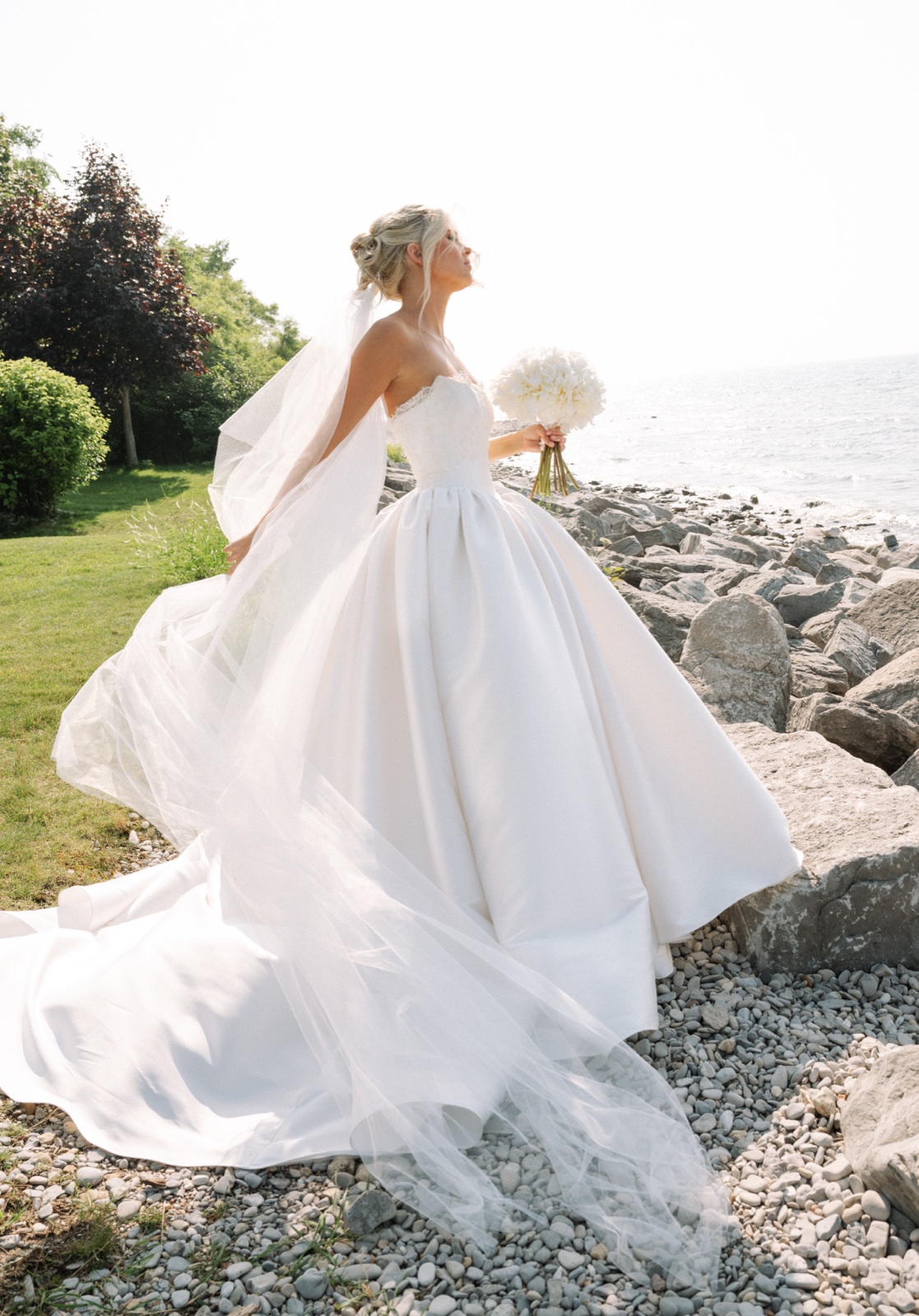 Ball gown wedding dress alteration by Margo West Bridal Couture, Dallas TX