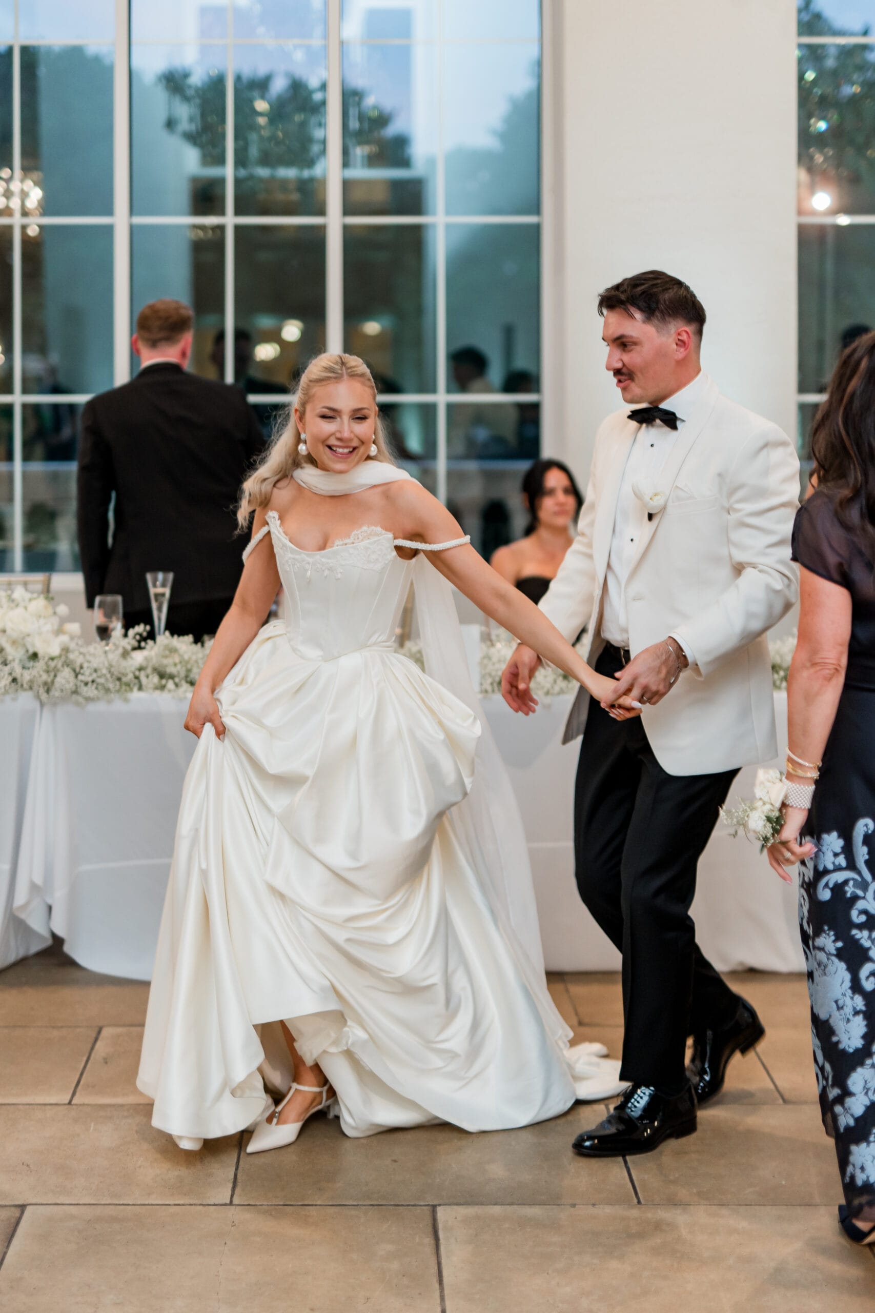 Margo West taking professional bridal measurements in Dallas TX