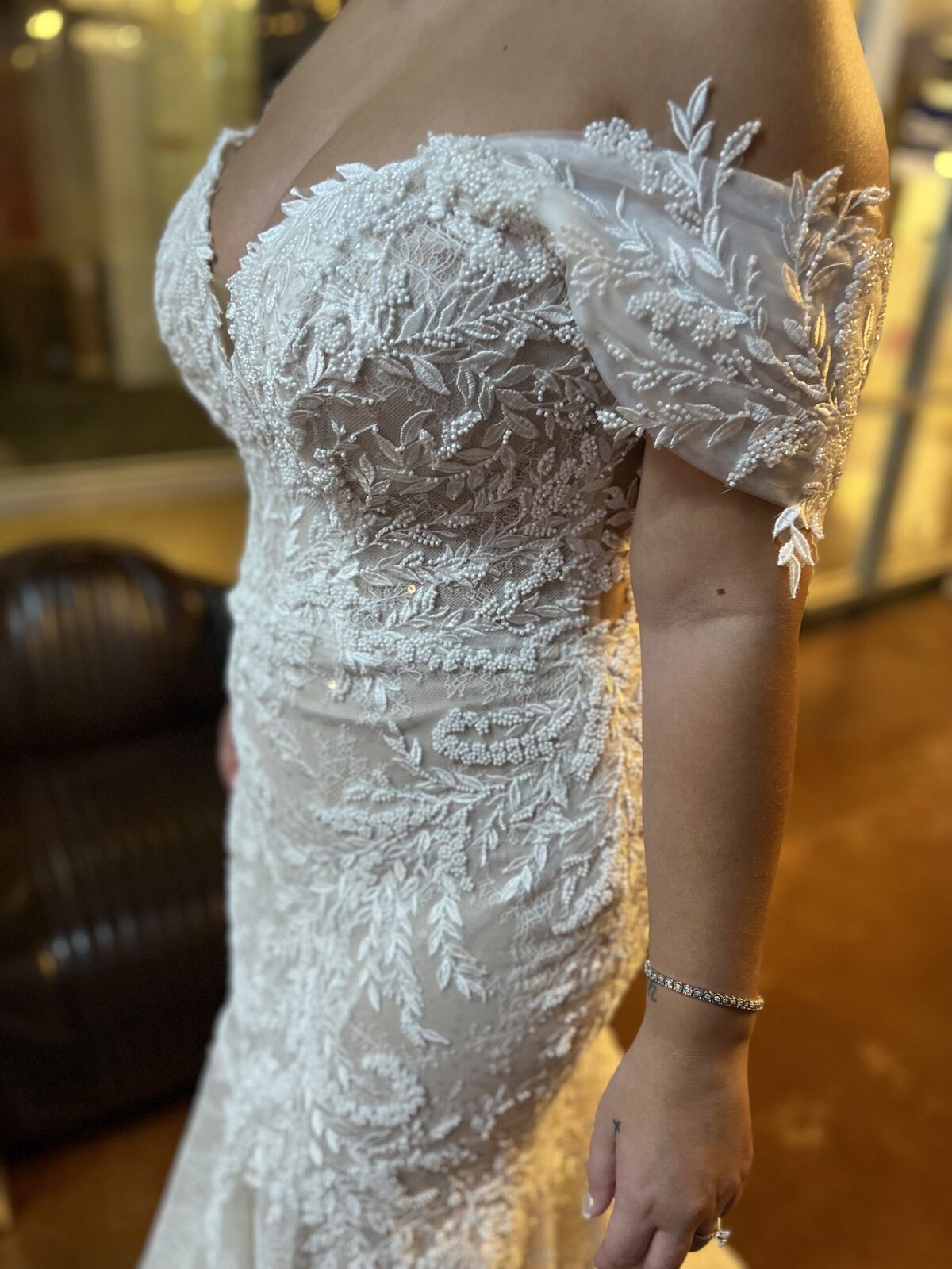 Custom sleeve and gown alterations by Margo West Bridal Couture Dallas TX