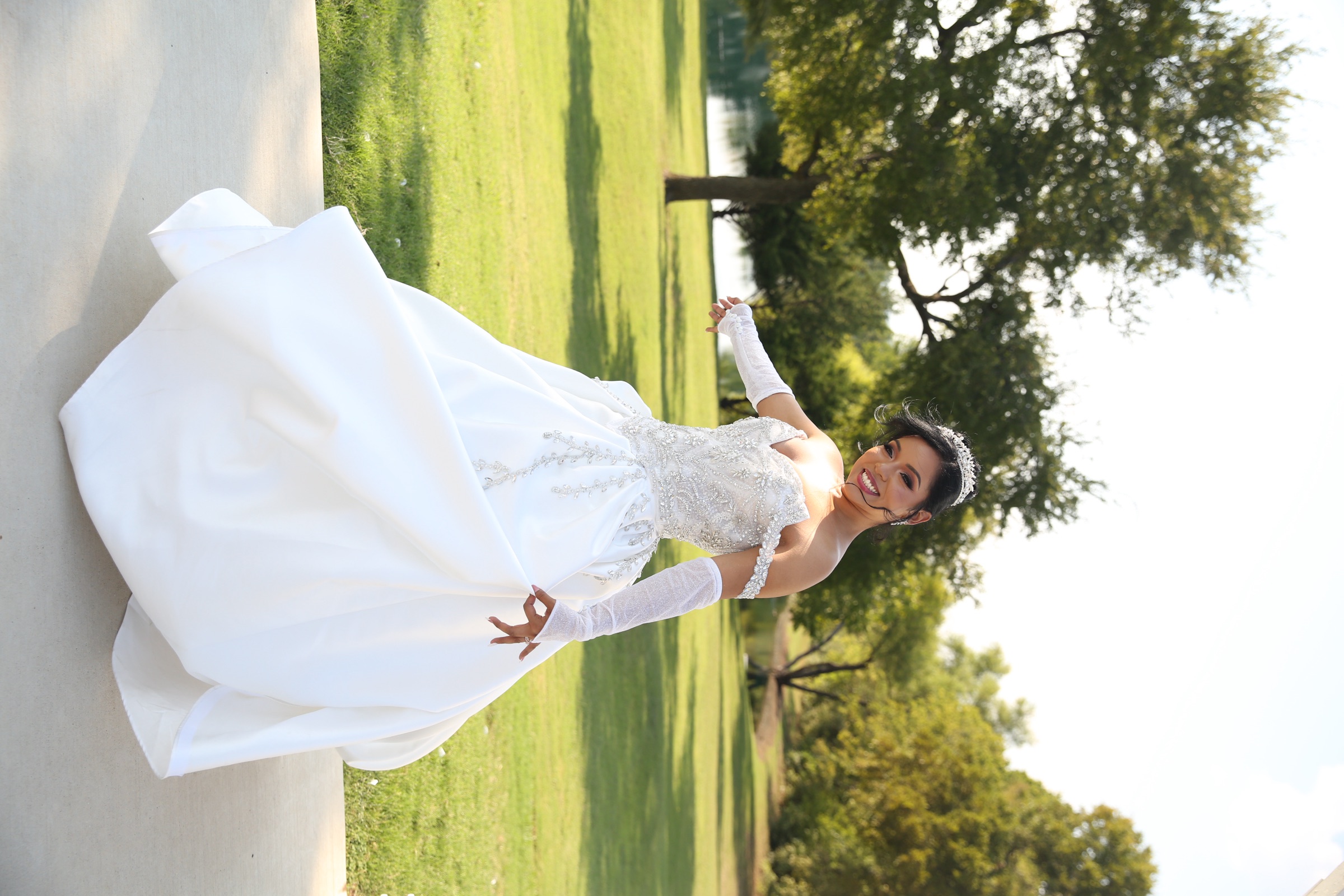 Custom made wedding dress by Margo West Bridal Couture, Dallas TX